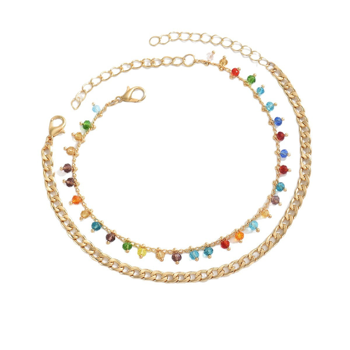 Wholesale  flat snake twist dripping oil anklet