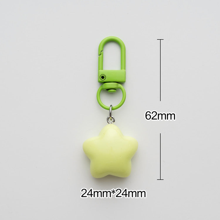 Wholesale Cute Chubby Milk Yellow Star Keychain