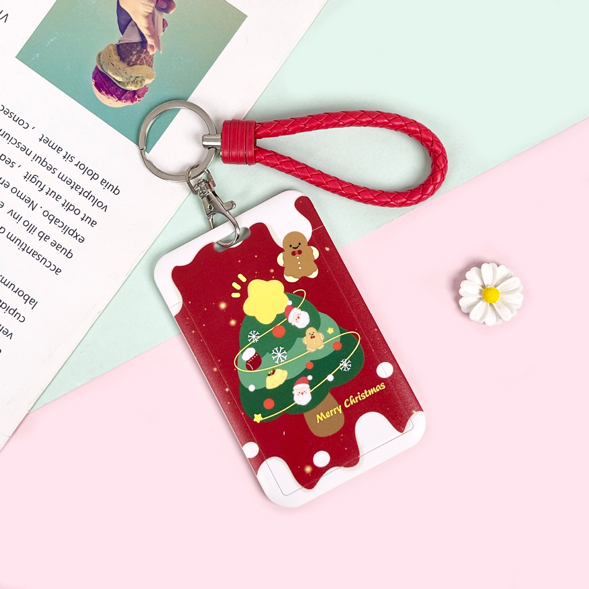 Wholesale Cute Christmas Card Set Lanyard Keychain ACC-KC-BG001