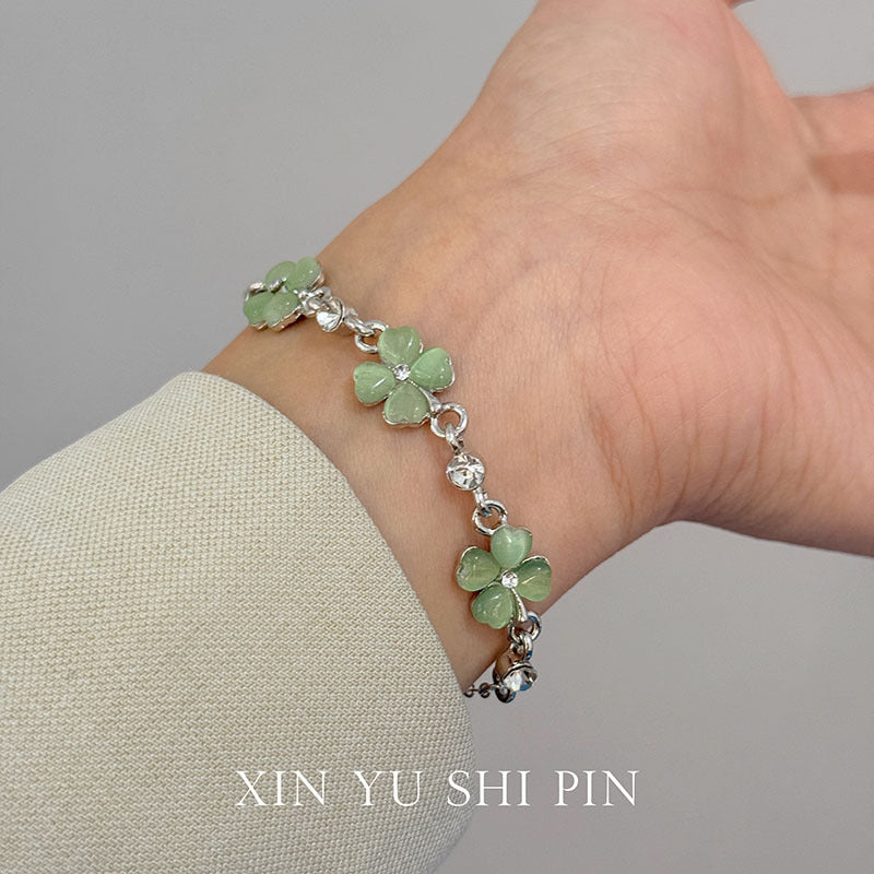 Wholesale Green four-leaf clover bracelet