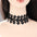 Wholesale  Retro Fashion Black Three-dimensional Necklace