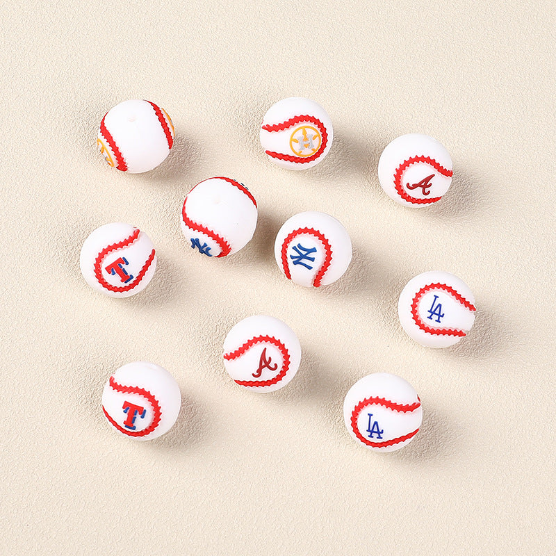 Wholesale 20pcs Baseball Football Focal Beads DIY Bead Accessories ACC-BDS-RongFa056