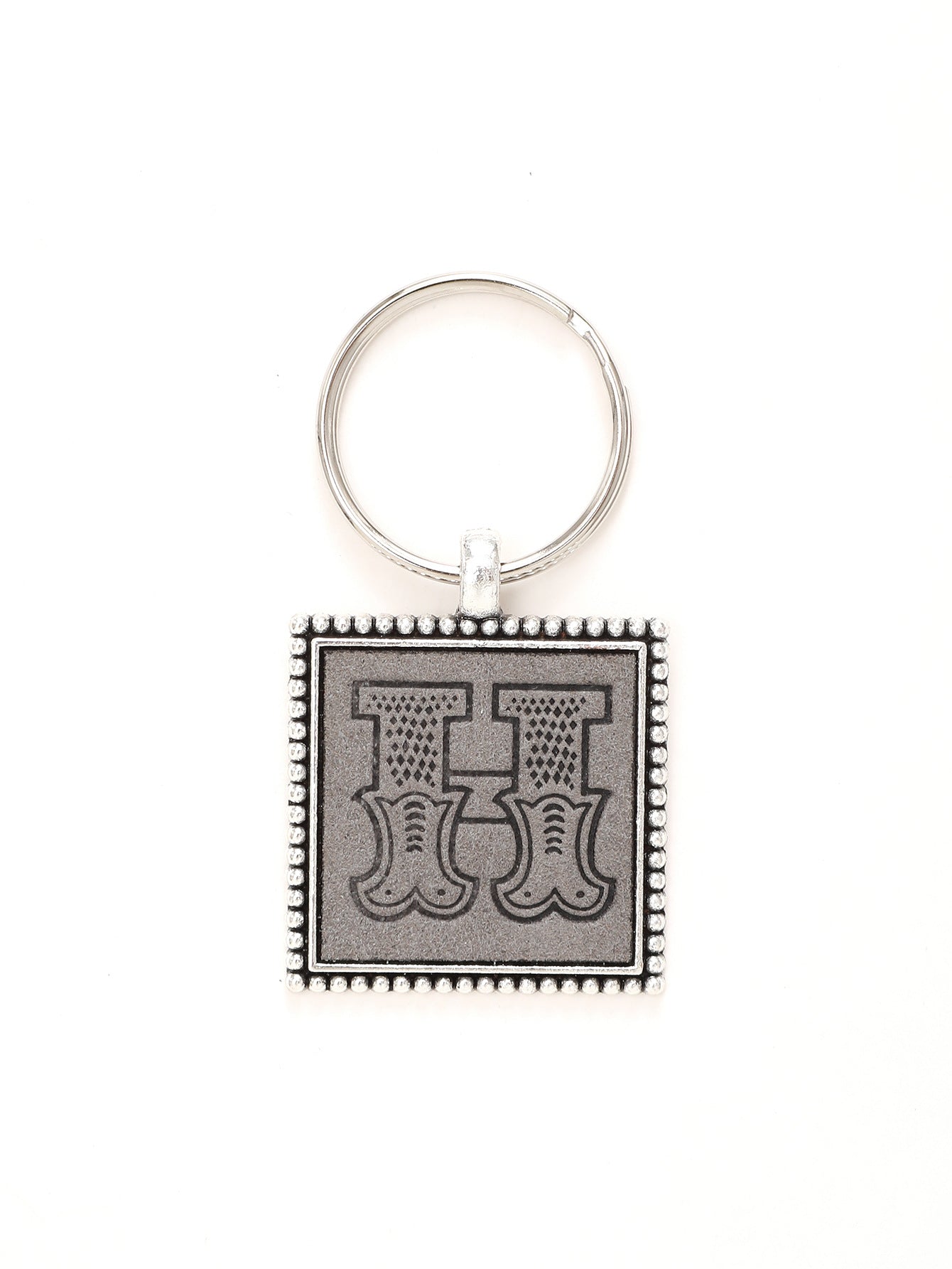 Wholesale 26 Letters Leather Embossed Keychain