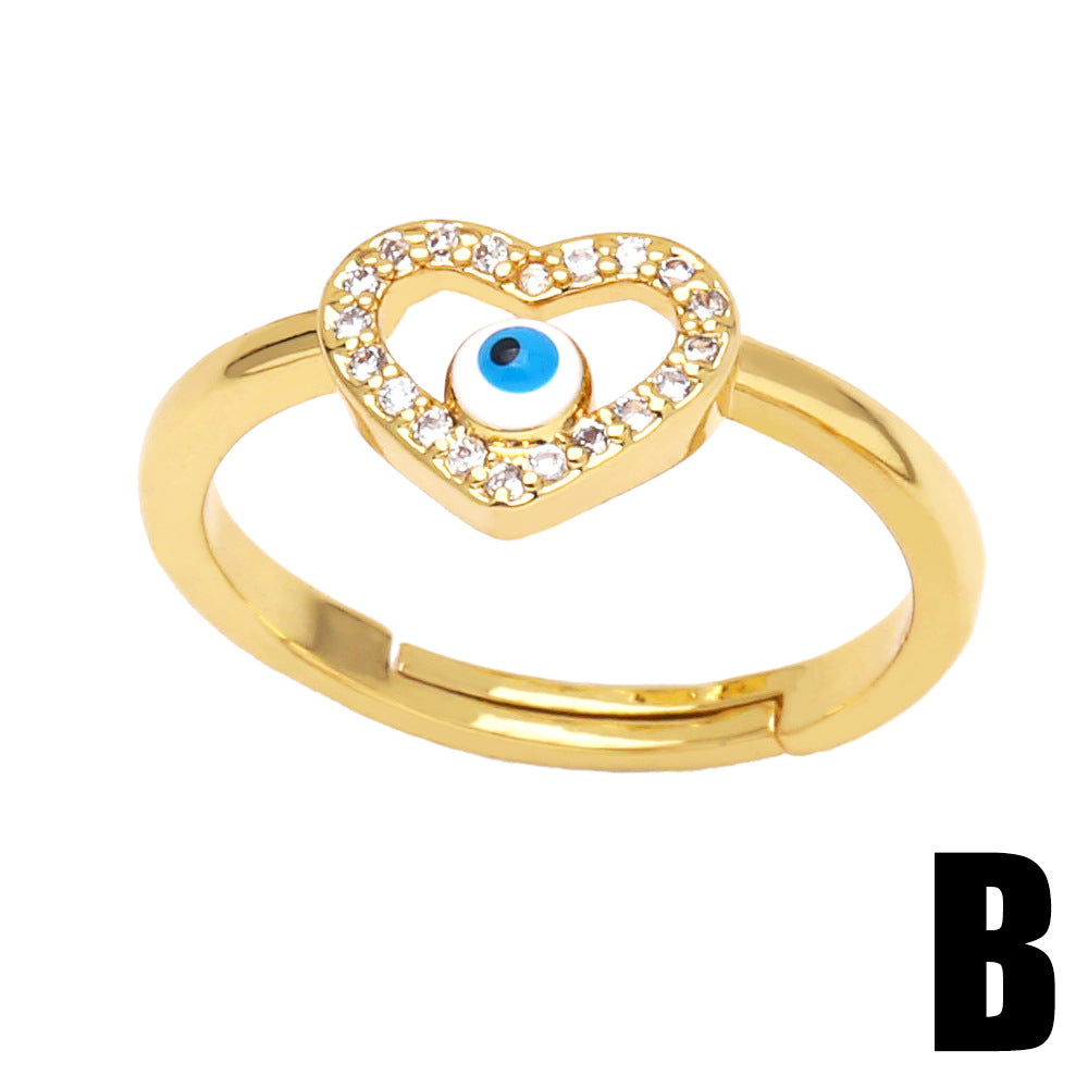 Wholesale Evil Eye Zirconia Open Ring