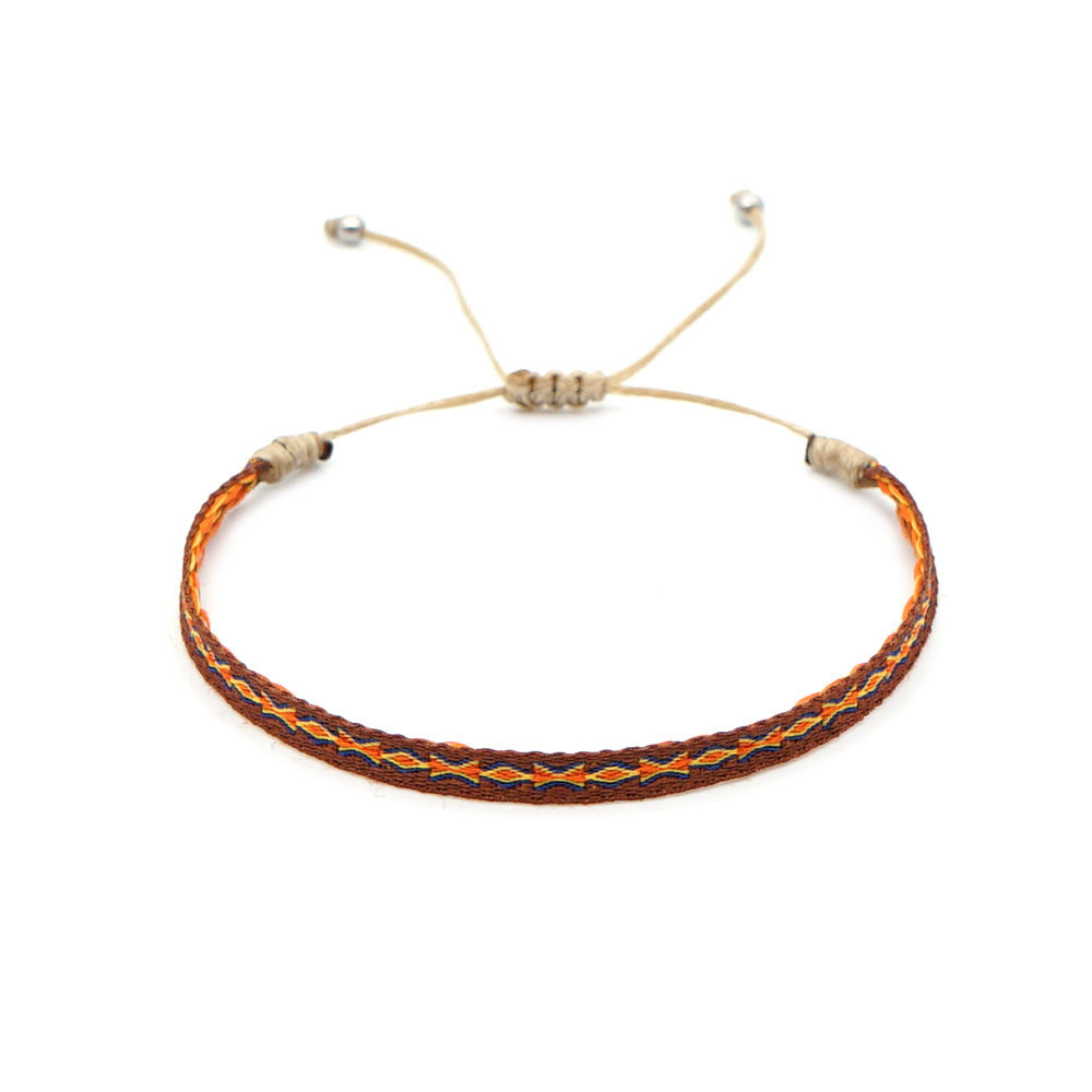 Wholesale Boho Ethnic Style Webbing Handmade Braided Bracelet Bohemian Miyuki ACC-BT-Qiqi004