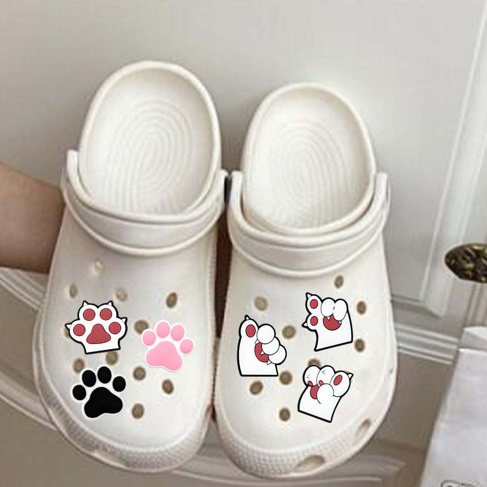 Wholesale 100pcs Random Cat Claw Shoes Accessories Shoes Charms