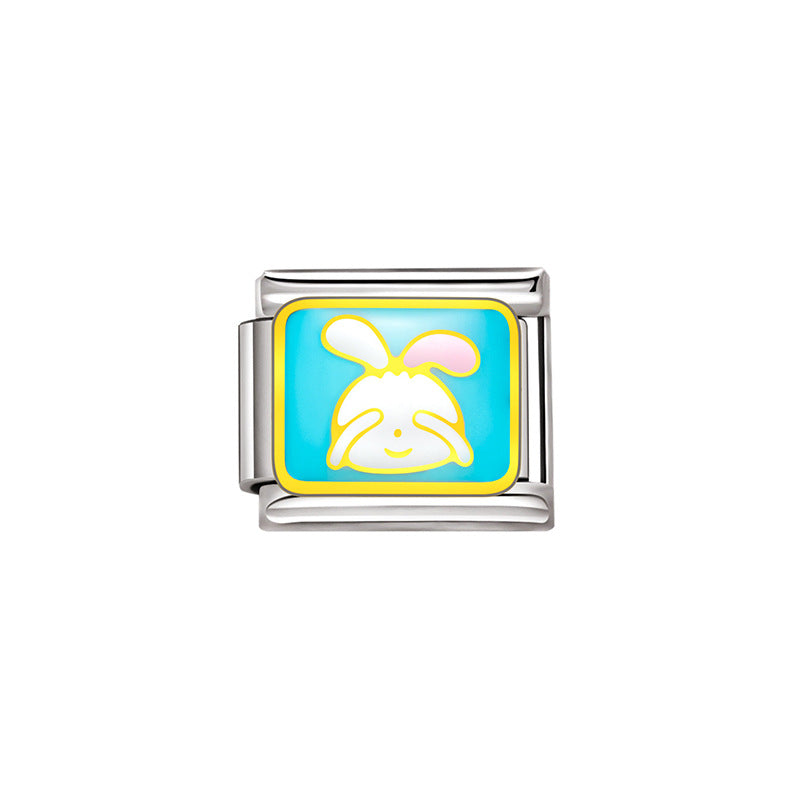 Wholesale Italian Charm Bracelet 9mm DIY Splicing Removable Color Letter Stainless Steel Composable Bracelet