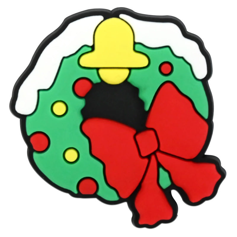 Wholesale   Random 100pcs Christmas  PVC Soft Rubber Shoe Buckle Decoration