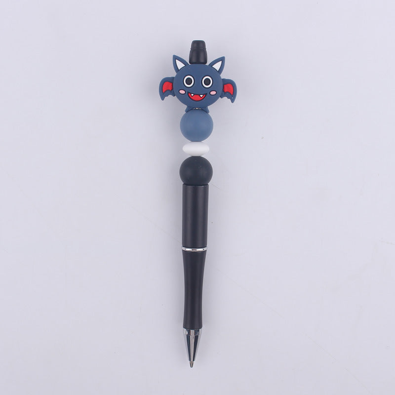 Wholesale  Halloween Pumpkin spider silicone  beaded pen