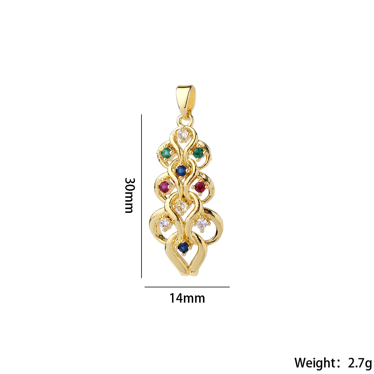 Wholesale Chic Flower Brass Pendant Gold Plated Zircon Necklace Accessory Elegant Women S Collarbone Chain Jewelry Gift