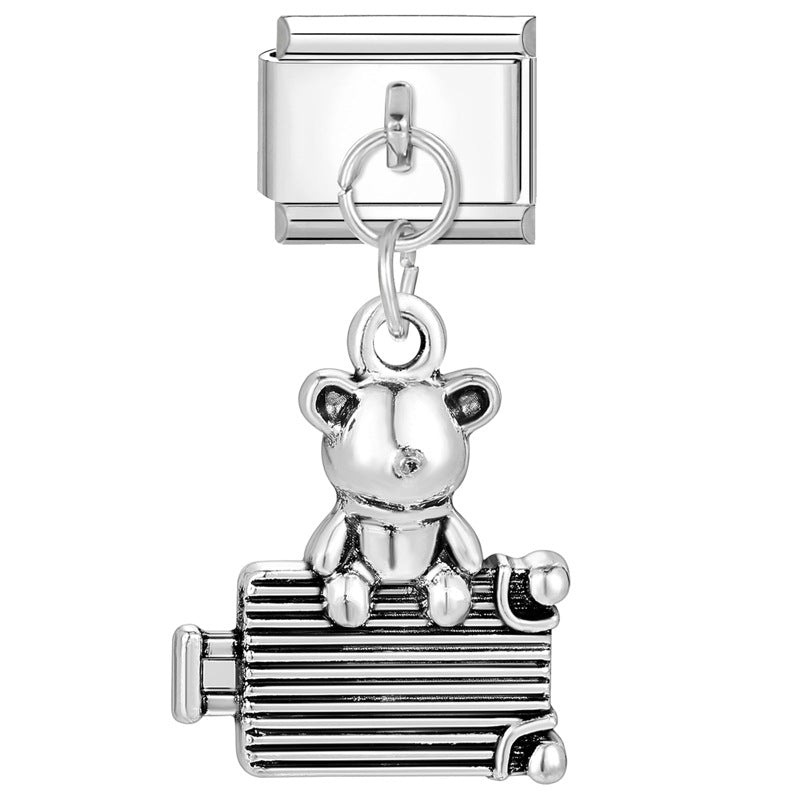 Wholesale Italian Charm Bracelet 9mm DIY Splicing Animal Series Stainless Steel Composable Bracelet