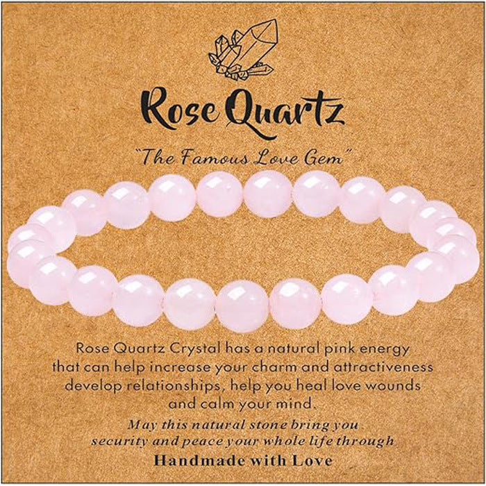 Wholesale Natural Stone Bracelet Handmade Beaded Pink Zebra Amethyst Elastic Cord Bracelet ACC-BT-Yunh004