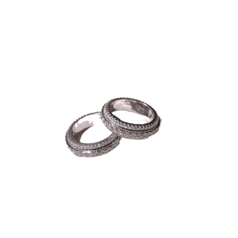 Wholesale  multi-layer full circle full drill row drill  diamond ring