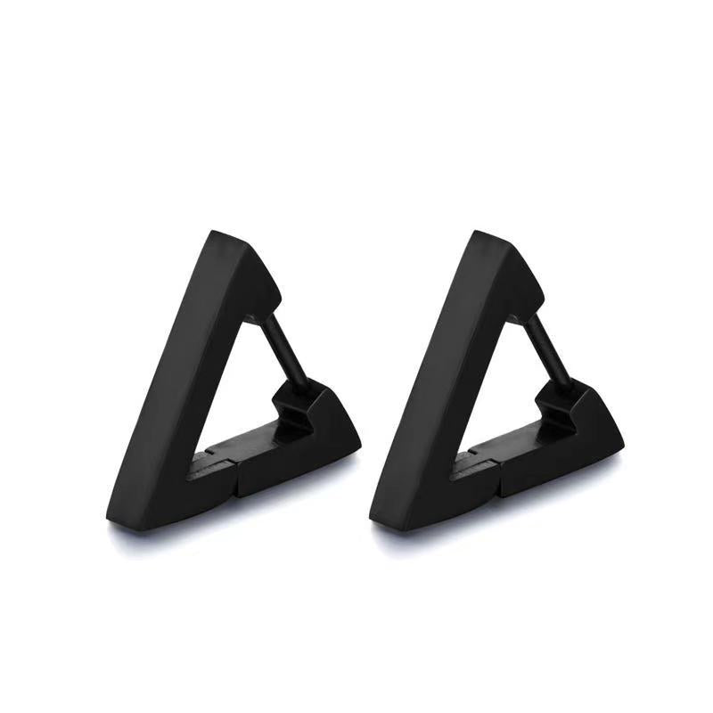 Wholesale Black Series Punk Style Special-shaped Titanium Steel Ear Clip Earrings ACC-ES-MuShan025