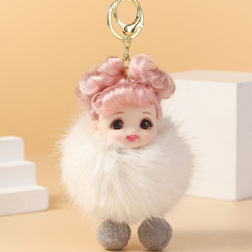 Wholesale Cute Doll Cartoon Plush Keychain Pom Pom ACC-KC-RongR057