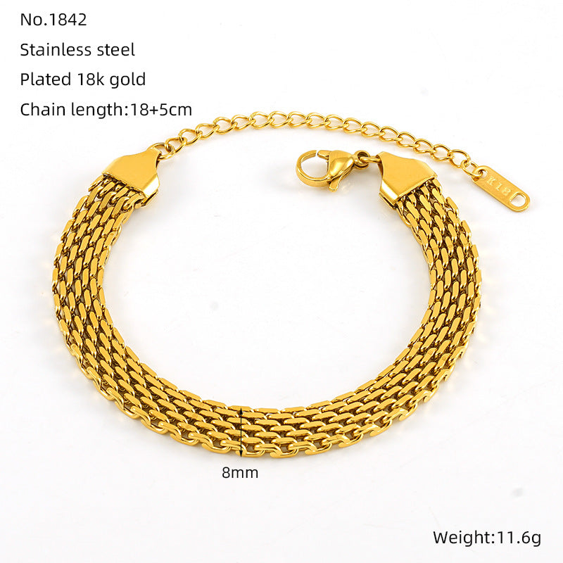 Wholesale  woven bracelet retro titanium steel  jewelry