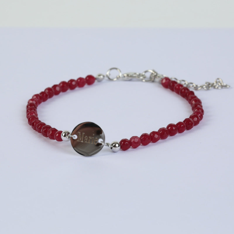 Wholesale 8MM Colorful Natural Stone Crystal Bracelet Adjustable Elastic Unisex Jewelry Gift