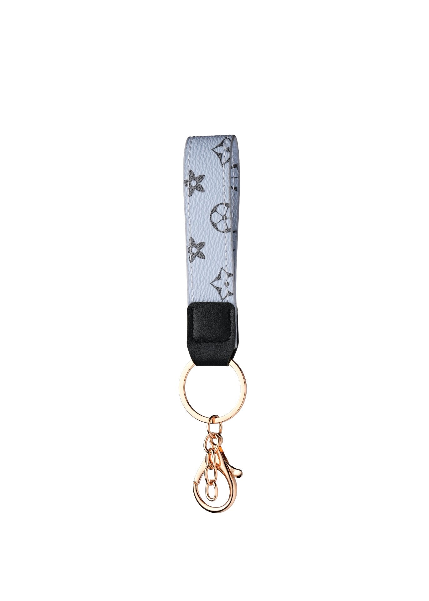 Wholesale Modern Leather Key Chain Pendant with Plant Floral Pattern,  Buckle,  Boutique Car Key Accessory for Resale