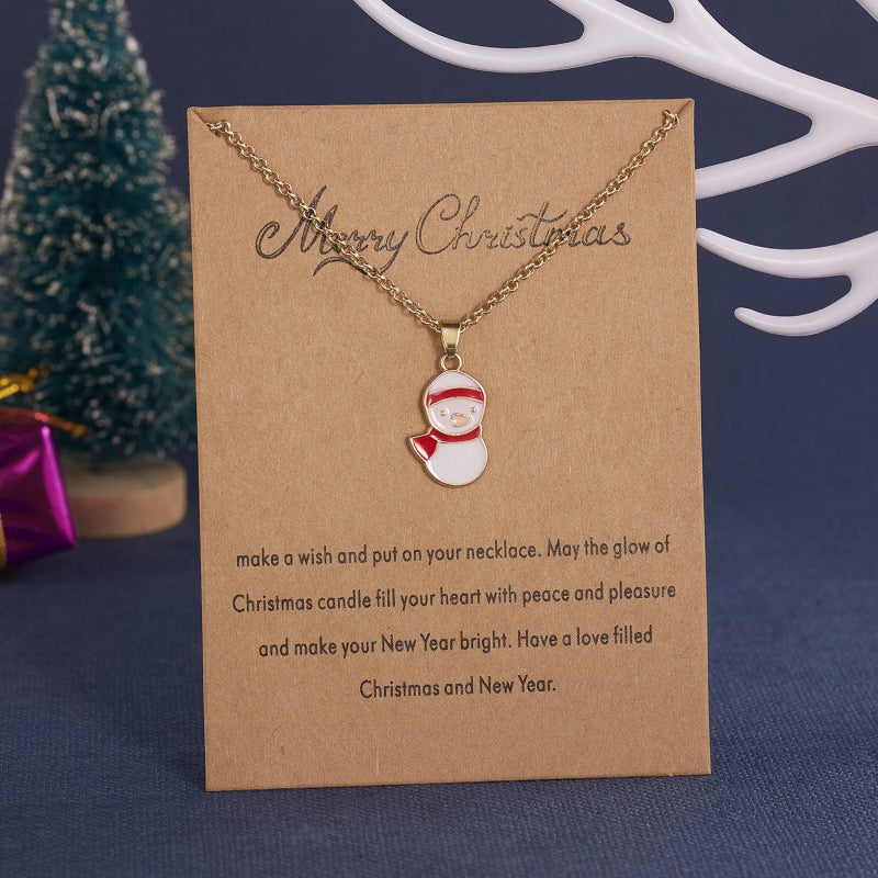 Wholesale Fashion Christmas tree Christmas snowman necklaces