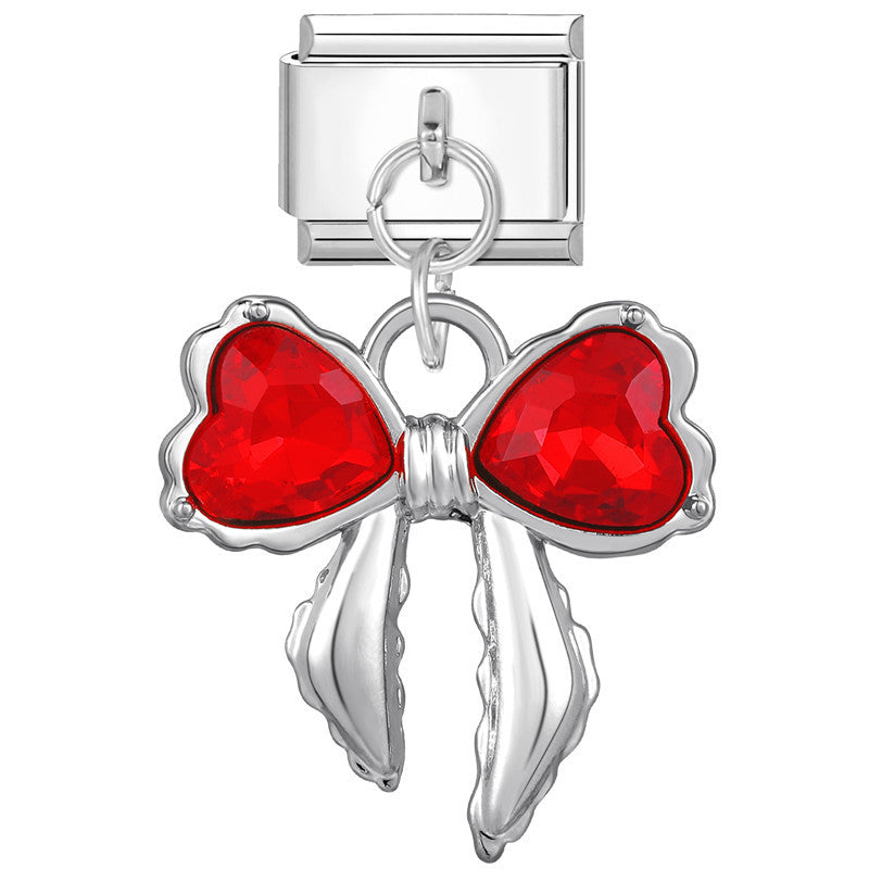 Wholesale Italian modular DIY jewelry red pendant bracelet