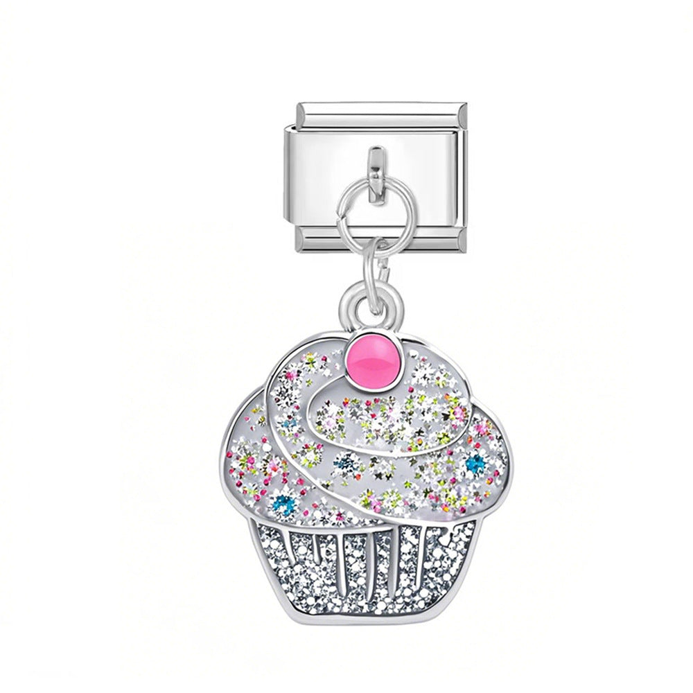 Wholesale Italian Charm Bracelet 9mm DIY Single Hook  Creative Stainless Steel Composable Bracelet