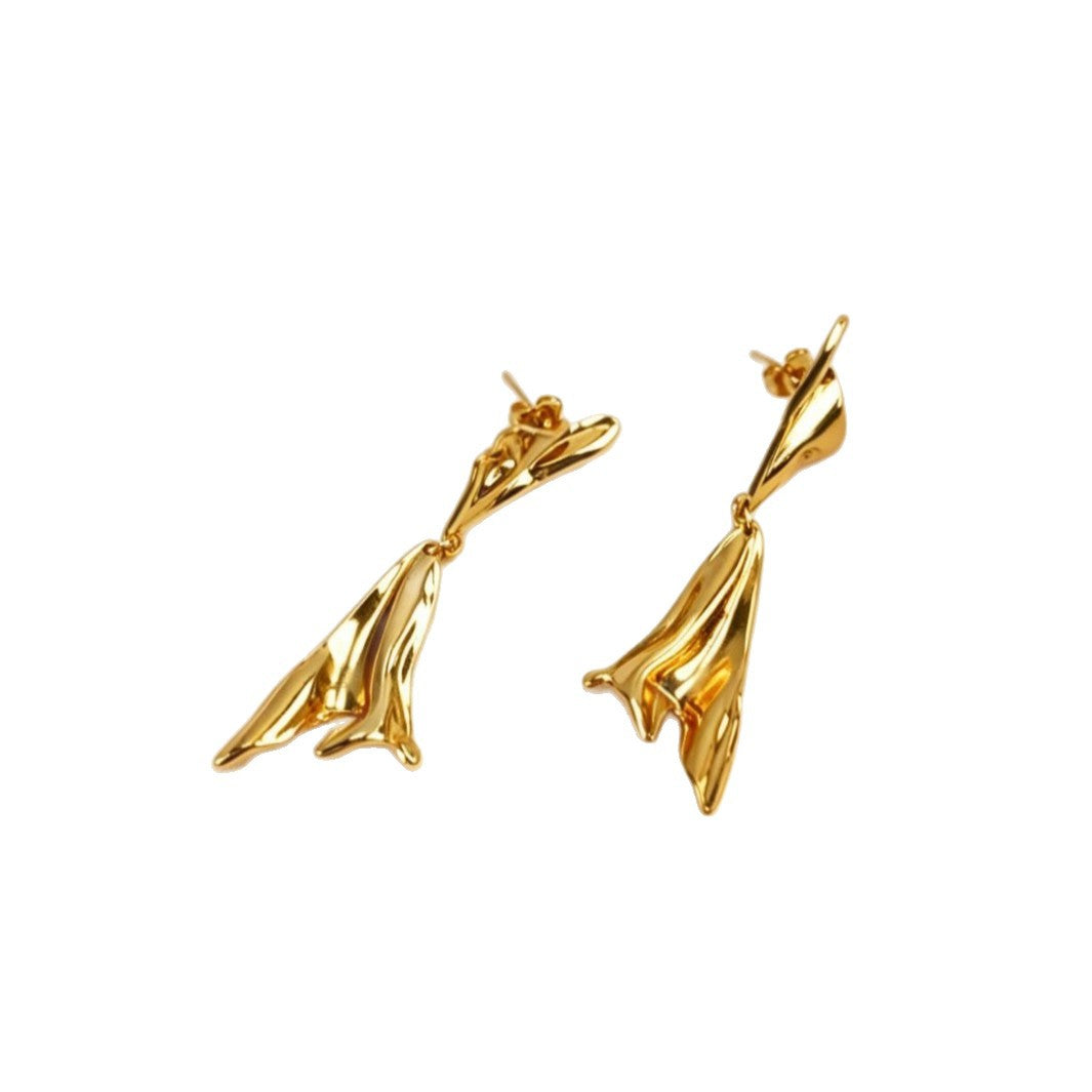 Wholesale Stainless Steel Long Tassel Earrings,  Elegant Korean Style Drop Earrings for Women,  Stylish Jewelry Accessory