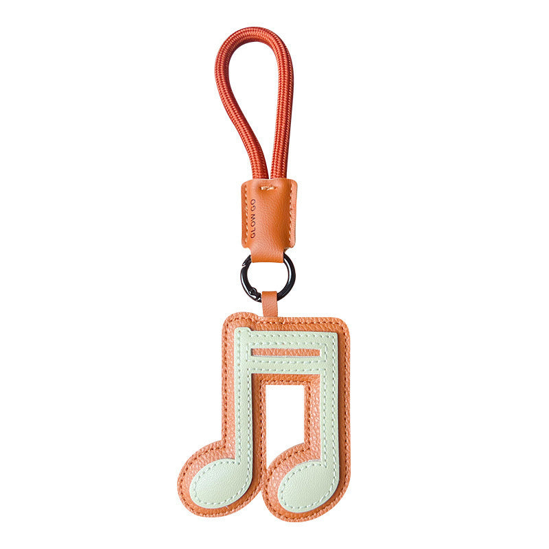 Wholesale Musical Note PU Leather Keychain Cute Couple Bag Charm Fashion Accessory Gift