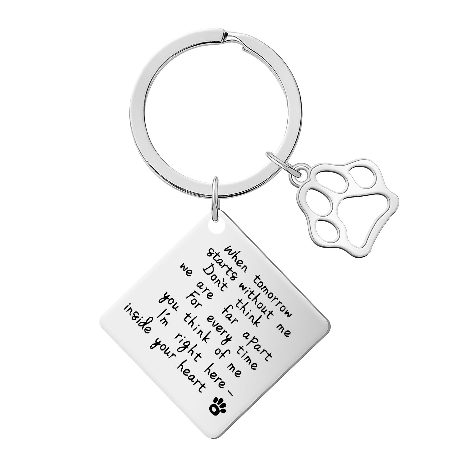 Wholesale Pet Memorial Stainless Steel Engraving Keychain