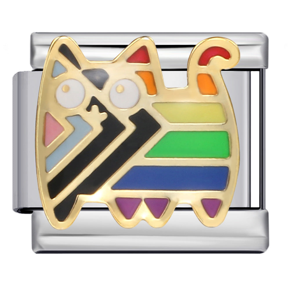 Wholesale Italian Charm Bracelet 9mm DIY Splicing Removable Pet People Element Stainless Steel Composable Bracelet