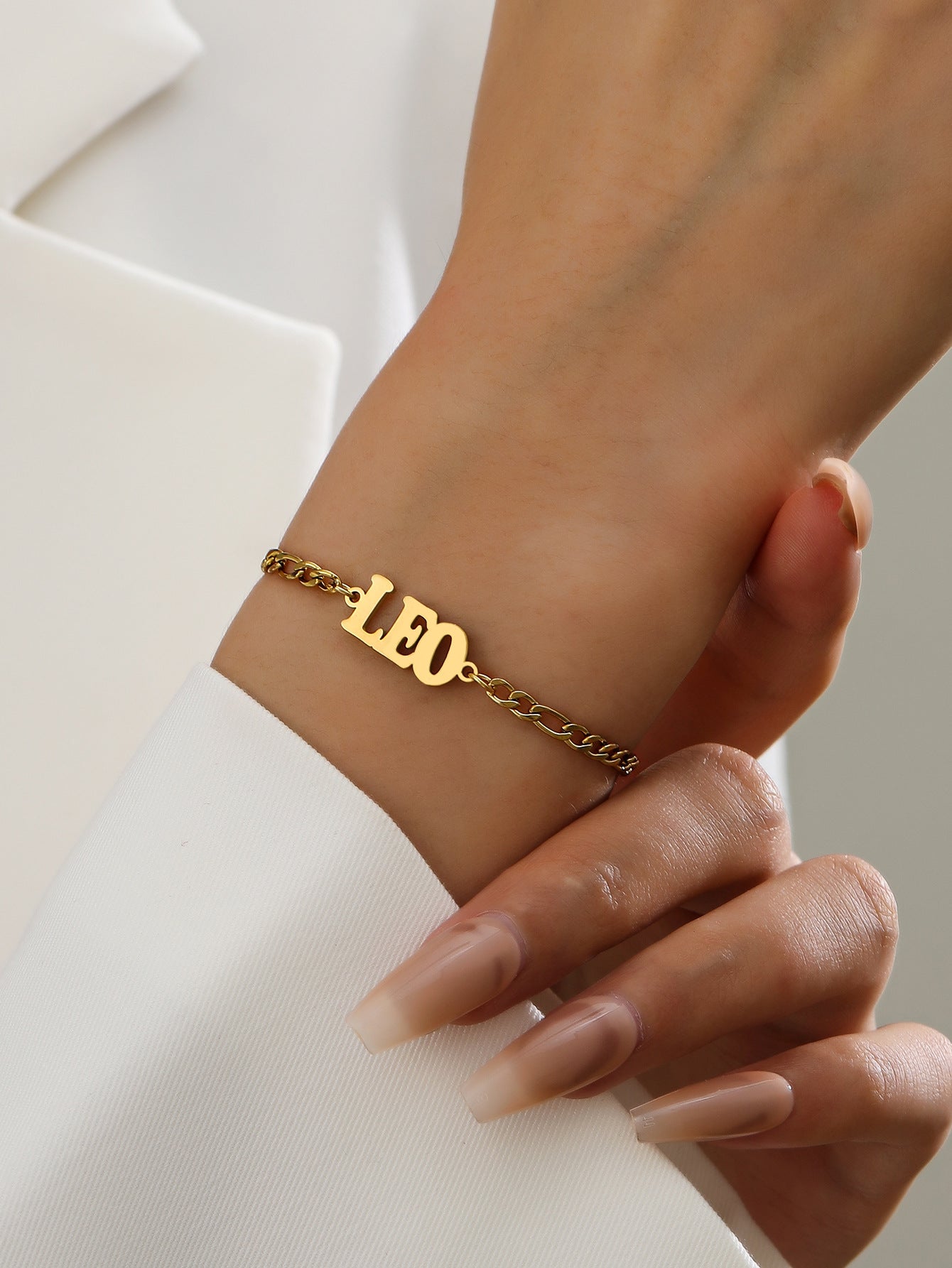 Wholesale Electroplated Alloy Zodiac Letter Bracelet Women S Contion Gift Jewelry Accessory
