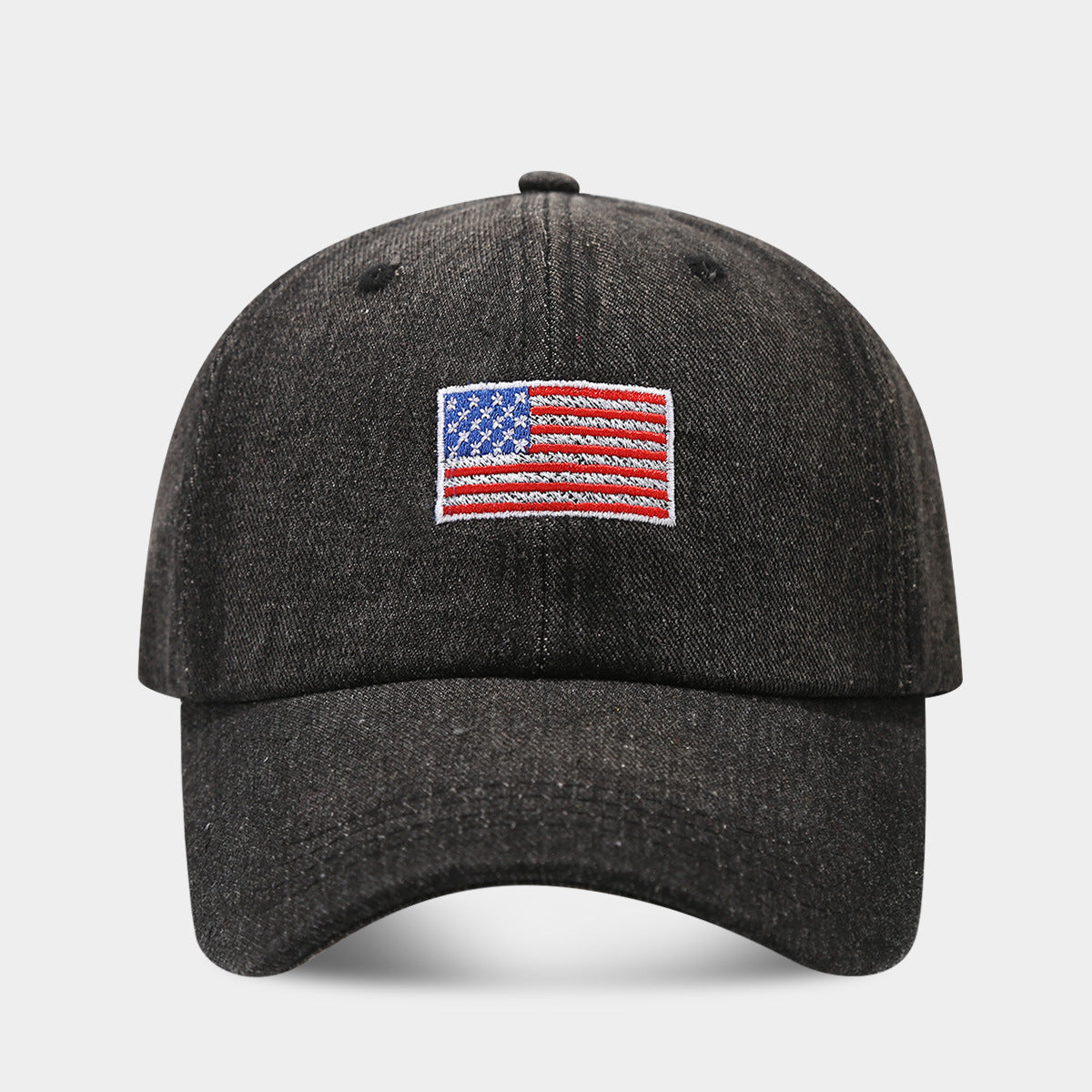 Wholesale American Flag Embroidered Denim Cap  Baseball Cap