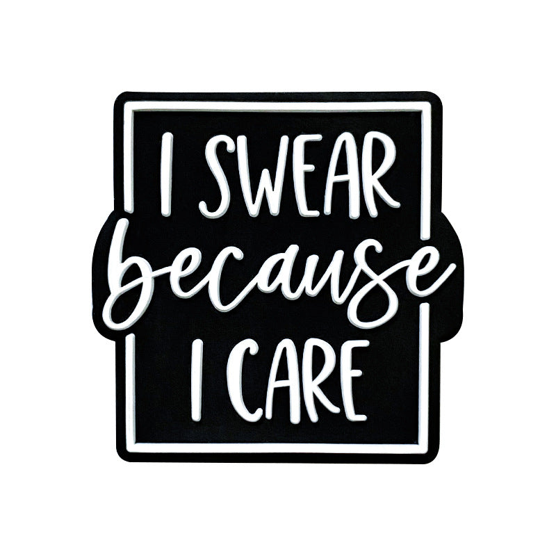 Wholesale 10pcs SWEAR English Loose Beads Silicone Beads DIY Accessories Focal Beads ACC-BDS-WDX226