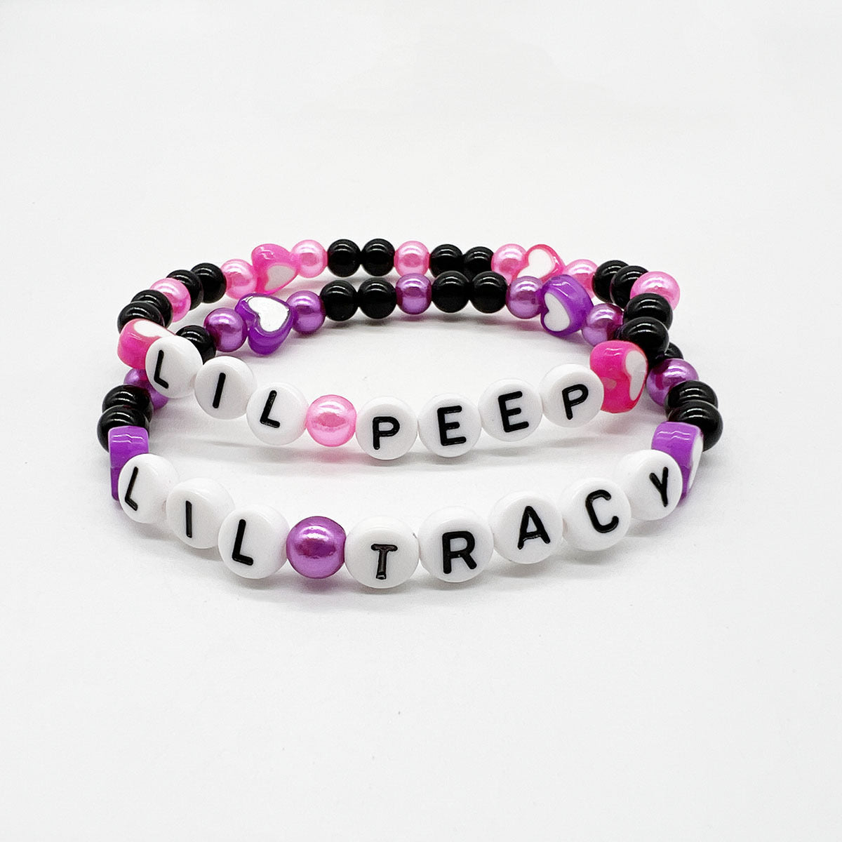 Wholesale Letter Beaded Love Heart Magnetic Elastic Bracelet ACC-BT-Nanh008
