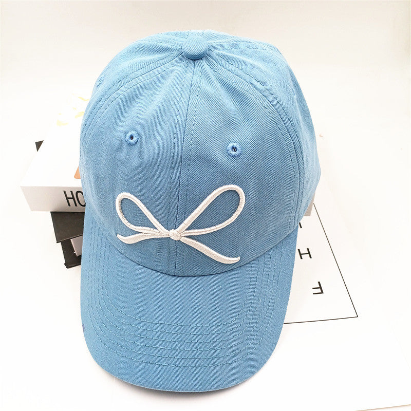 Wholesale Bow Embroidered Peaked Soft Top Baseball Cap ACC-HT-Daod006