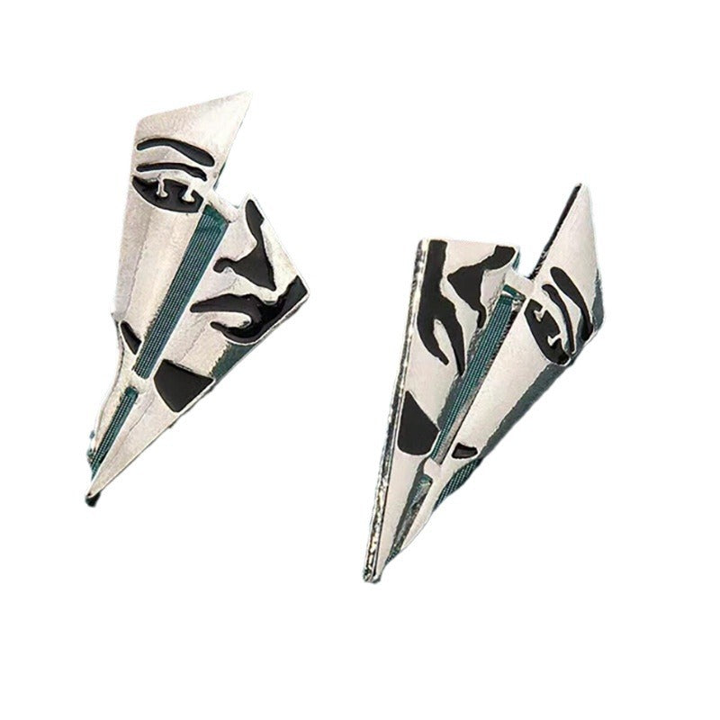 Wholesale Fashion Creative New Vintage Face Portrait Oil Dropping Earrings