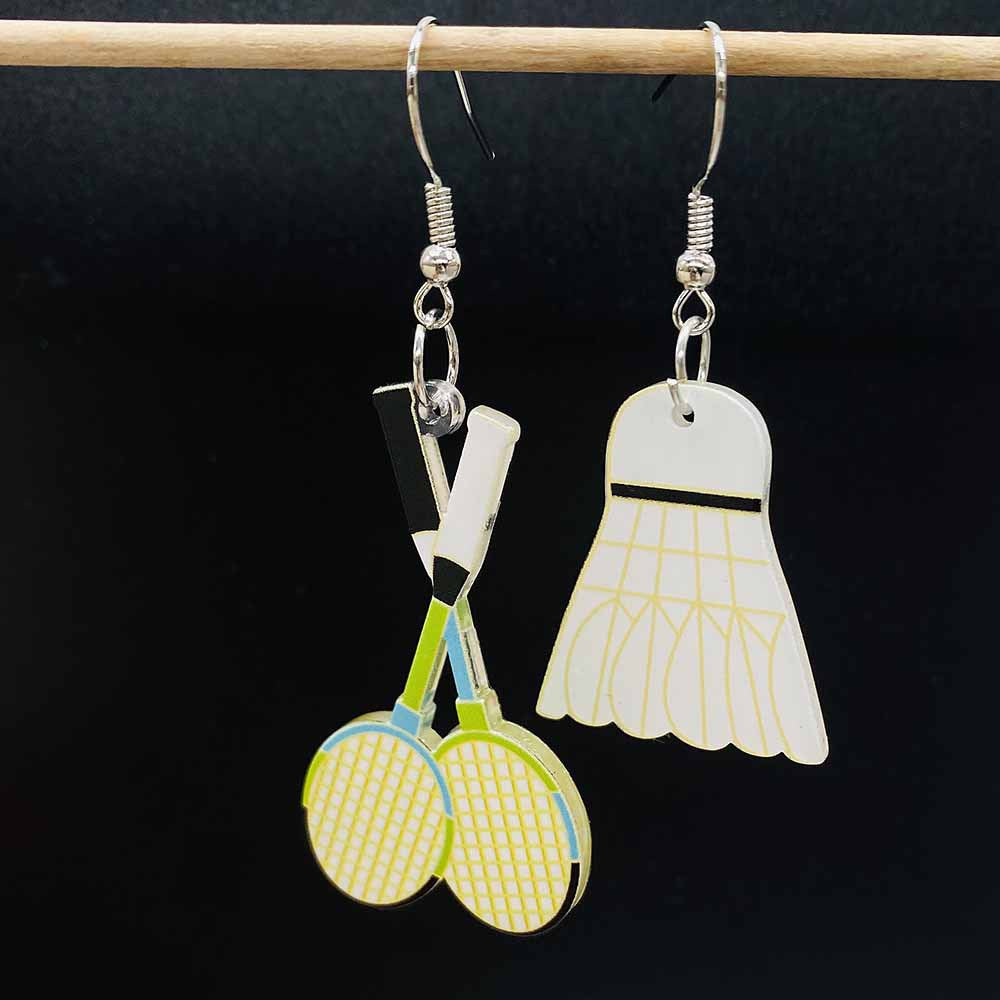 Wholesale Sports Baseball Rugby Basketball Tennis Blue Uniform Acrylic  Earrings