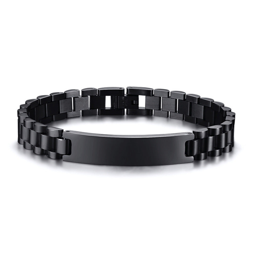 Wholesale 15MM Stainless Steel Men's Titanium Steel Bracelet Adjustable Bracelet ACC-BT-Qiaoa001