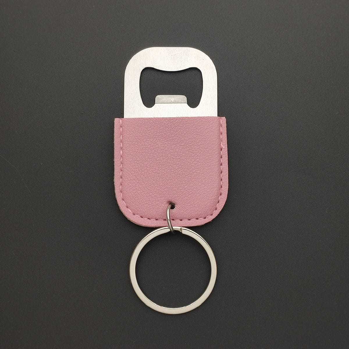 Wholesale Stainless Steel Bottle Opener Beer Cocktail Opener Wine Tools Creative PU Leather Keychain