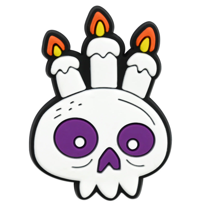 Wholesale Random 100pcs Halloween PVC Soft Rubber Shoe Buckle Decoration ACC-SC-RYY071