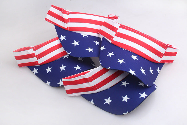 Wholesale US Independence Day Star Stripe US Flag Curved Eaves Cap Empty Cap