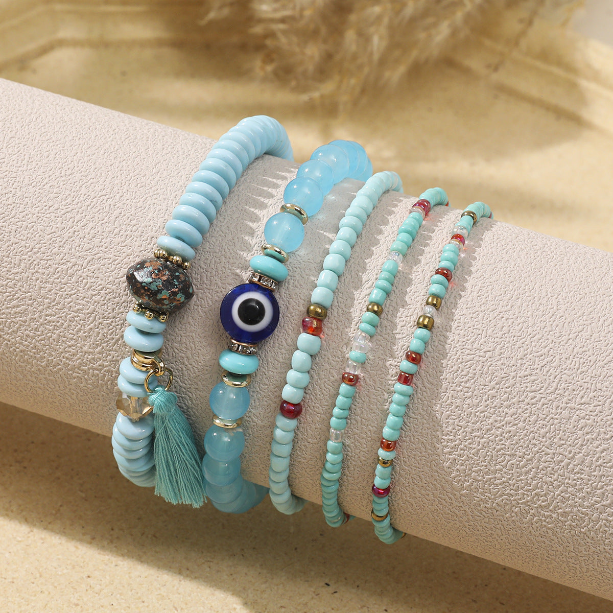 Wholesale Devil Eye Bracelet Bohemian Multi-layered Tassel Pendant ACC-BT-XLH004