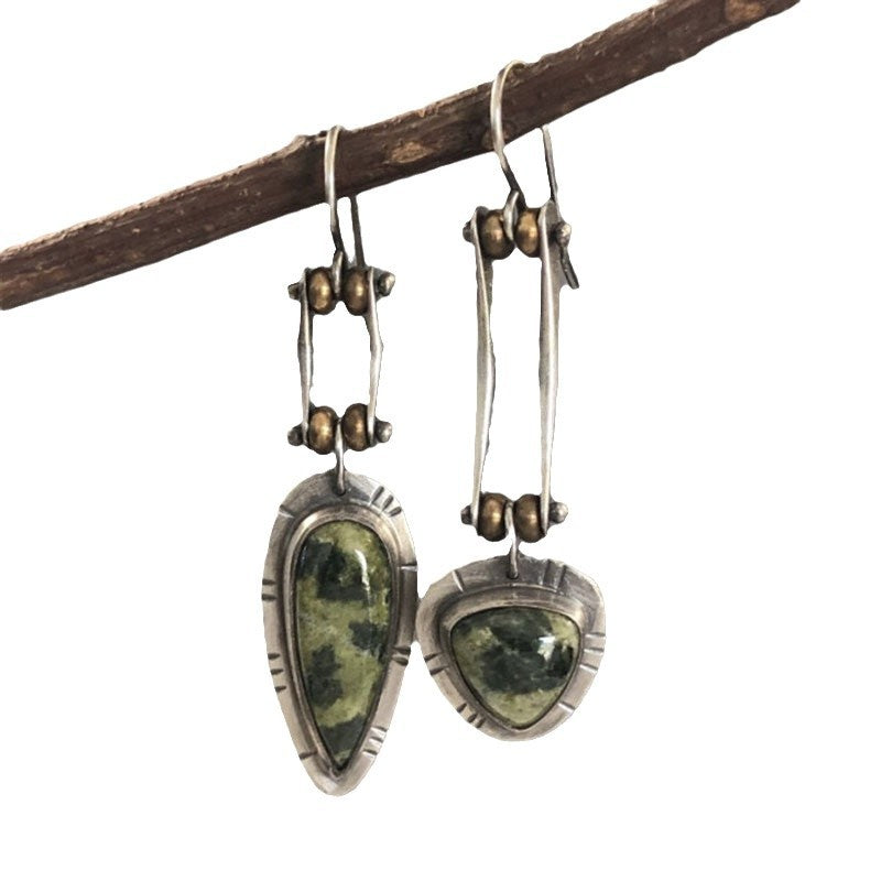 Wholesale  Two-color Irregular Long Earrings