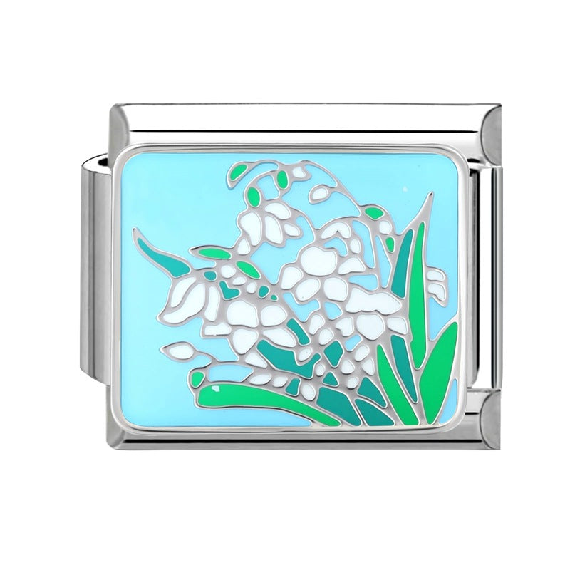 Wholesale  Italian Magic DIY Creative Steel Base Flower Module  Handmade Craft Charms