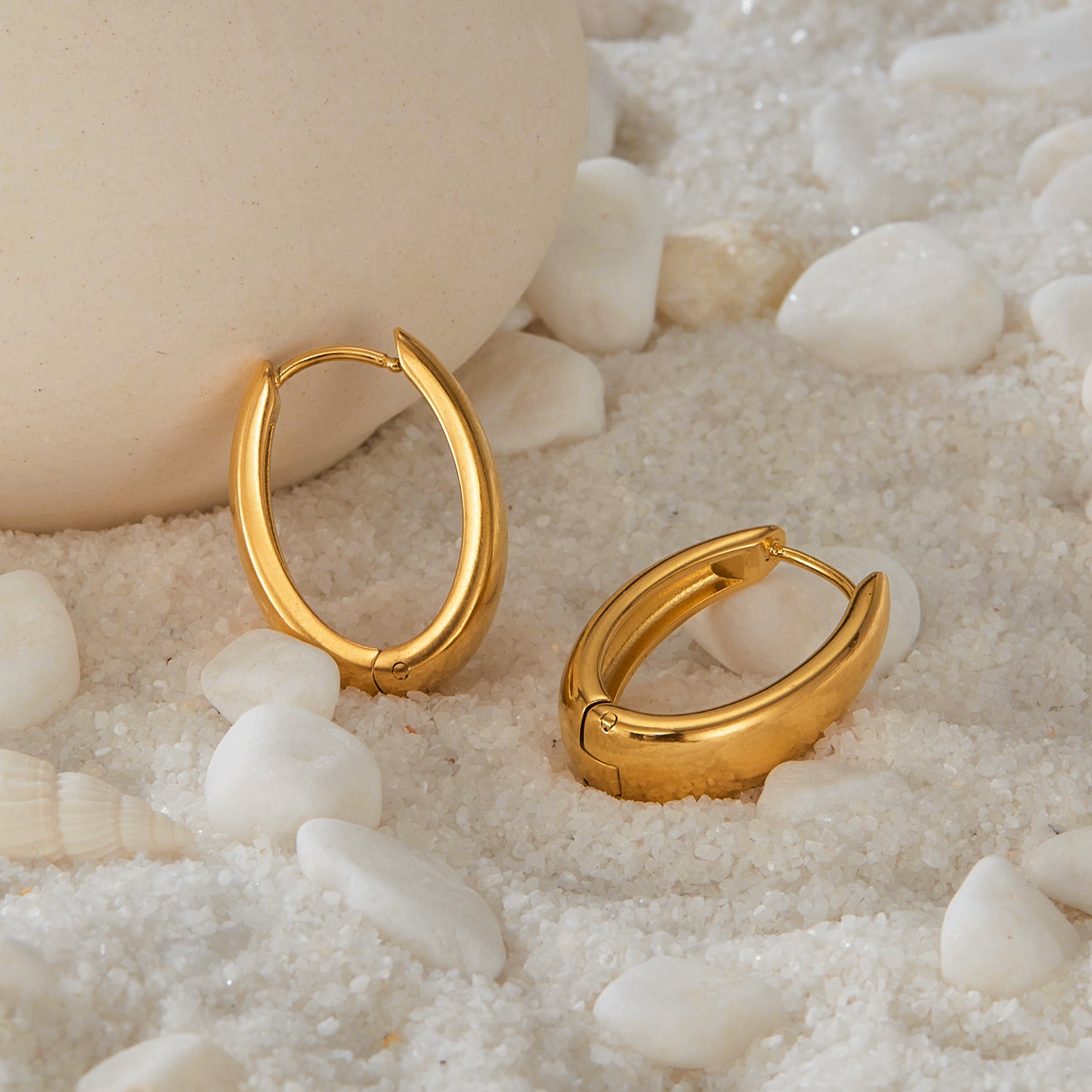 Wholesale  geometric U-shaped very simple wind stainless steel earrings