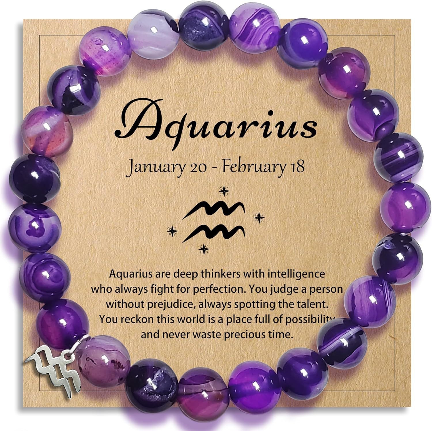Wholesale 12 Contion Purple Agate Beaded Bracelet Unisex Friendship Gift Jewelry Accessory