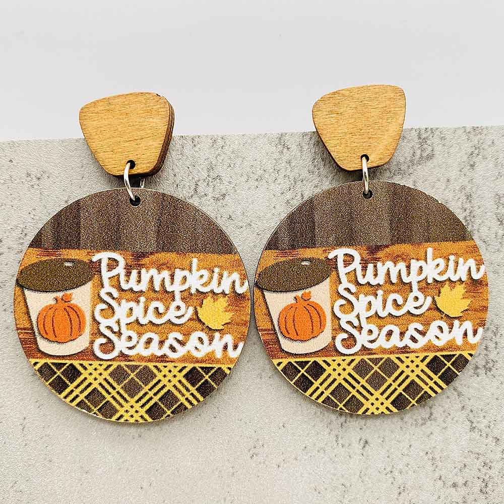 Wholesale Wood Earrings Vintage Earrings Thanksgiving Day