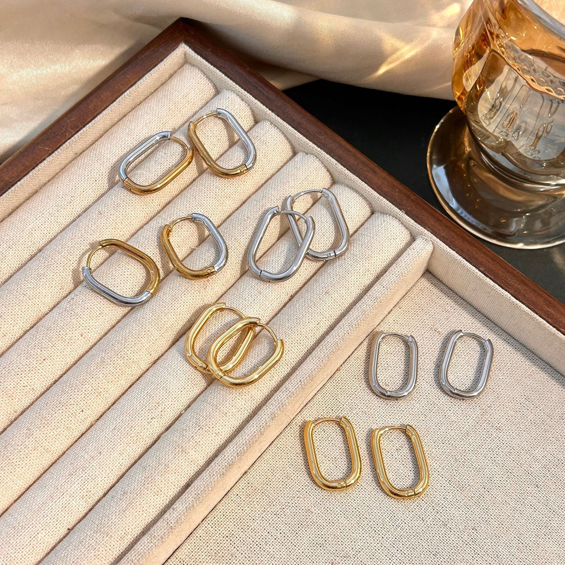 Wholesale Titanium Steel Heart Earrings