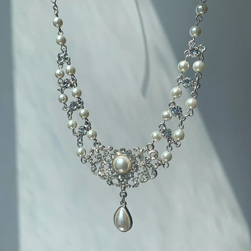 Wholesale Pearl Necklace Vintage Clavicle Chain Choker Necklace Pearl Necklace ACC-NE-Miaosi008