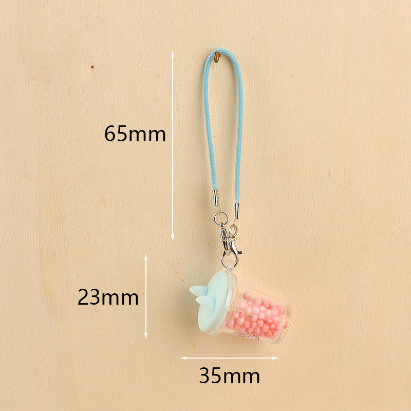 Wholesale Cute Mini Shake Cup Keychain Pendant Doll Accessories