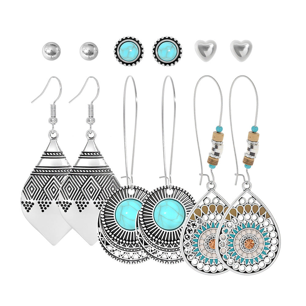 Wholesale Zinc Alloy Bohemian Ethnic Earring Set - Trendy Fashion Accessory